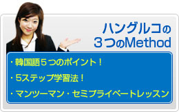 ハングルコの3つのMethod